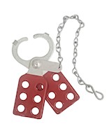 1 Inch (in) Diameter and 8 Inch (in) Chain Size Steel Lockout Hasp with Two Interlocking Tabs