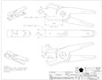 Drawing for Size 30, 90 Degree Angle End Nipper Blade with 2 Inch (in) Radius Cutter